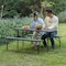 Gardenised Foldable Picnic Table, Plastic Composite, 5 ft L QI004446GY - alternate 6